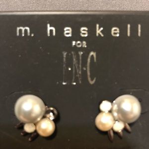 Brand new INC pearl earrings